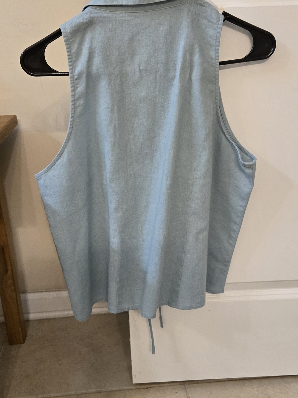 LOFT Pleated Linen Vest Top - Smoky Opal